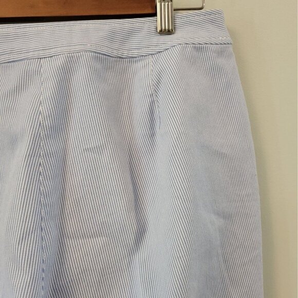 Abbie Mags Pinstripe Wide Leg Capri Pants Size 10 - Picture 8 of 9